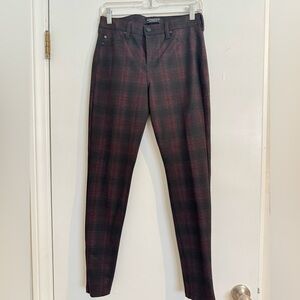 Liverpool Women’s Plaid Pants - Black and Mauve